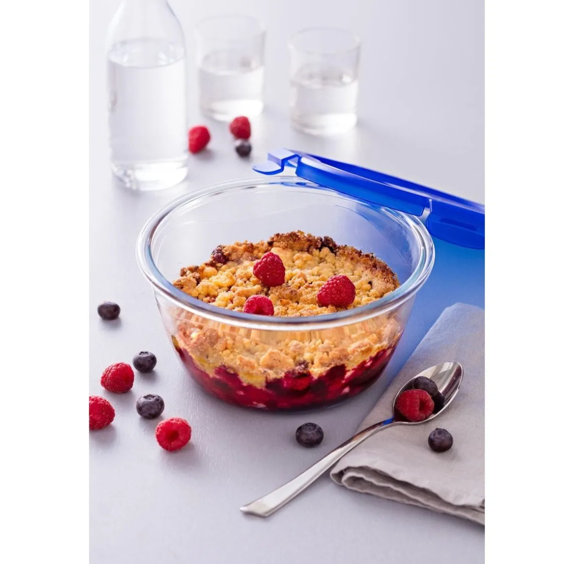 Pyrex Cook & Go Ovenschalen met Deksel Rond 0,7L/1,6L Set/2