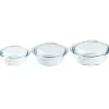 Pyrex 4-in-1 Ovenschalen met Deksel (1L/1,6L/2,3L) Set/3