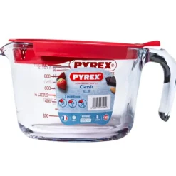 Pyrex Maatbeker met Deksel 1L