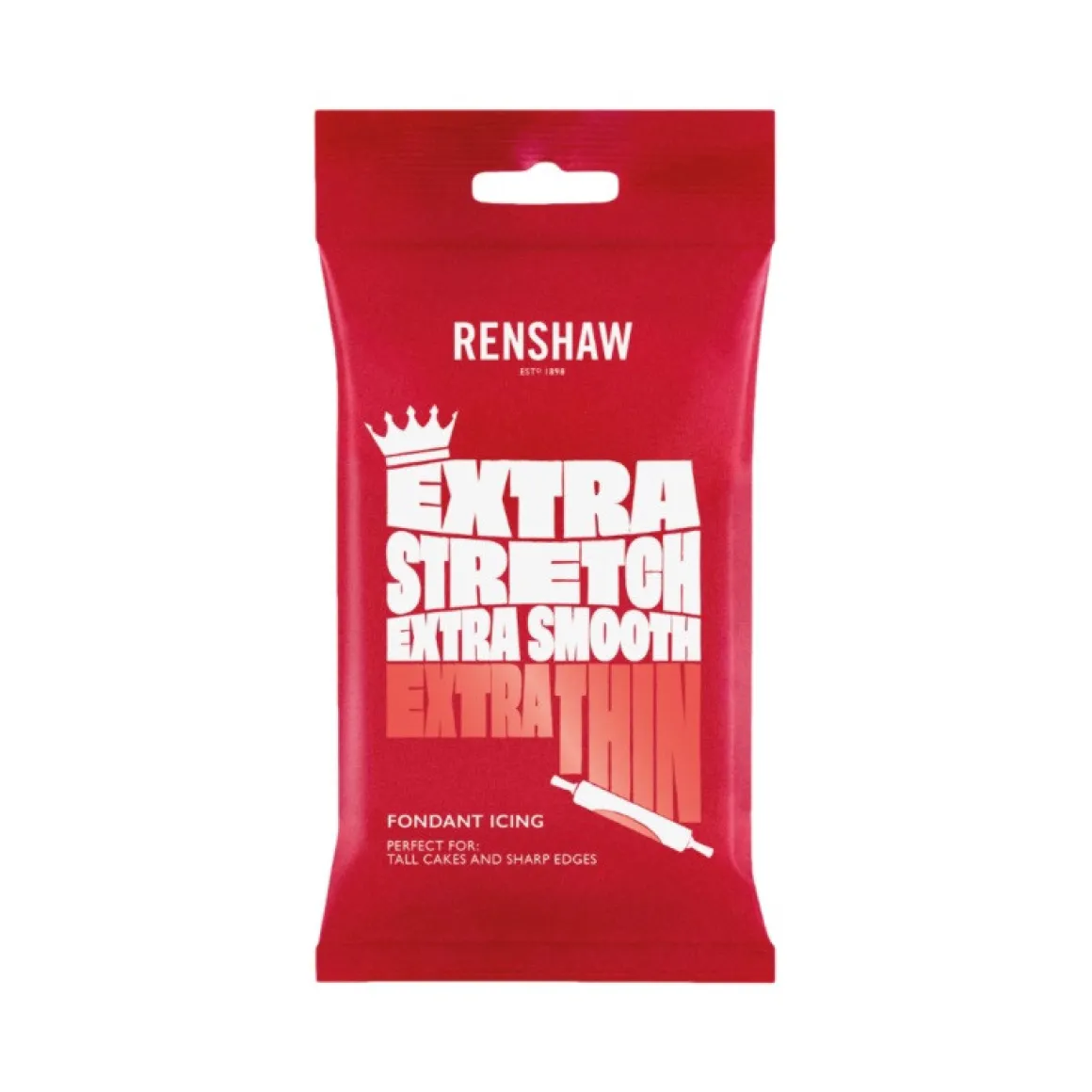 Renshaw Rolfondant Extra 1kg Rood