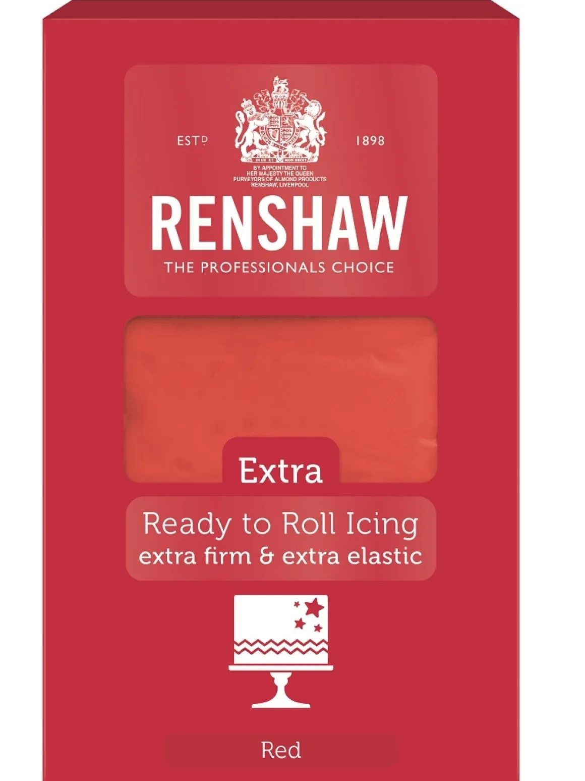 Renshaw Rolfondant Extra 1kg Rood