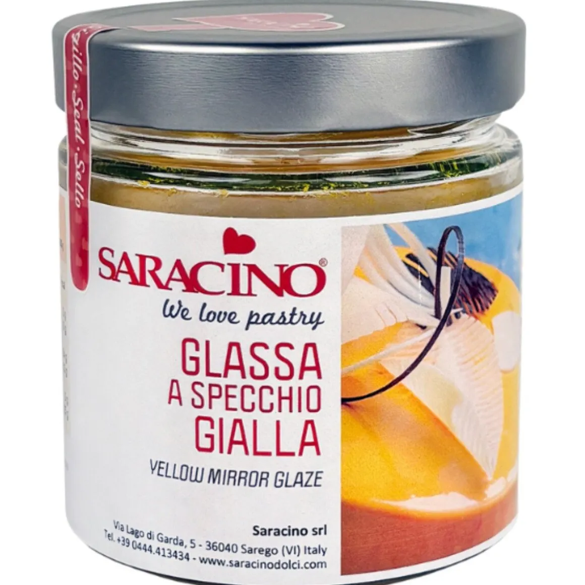 Saracino Mirror Glaze Geel 350g
