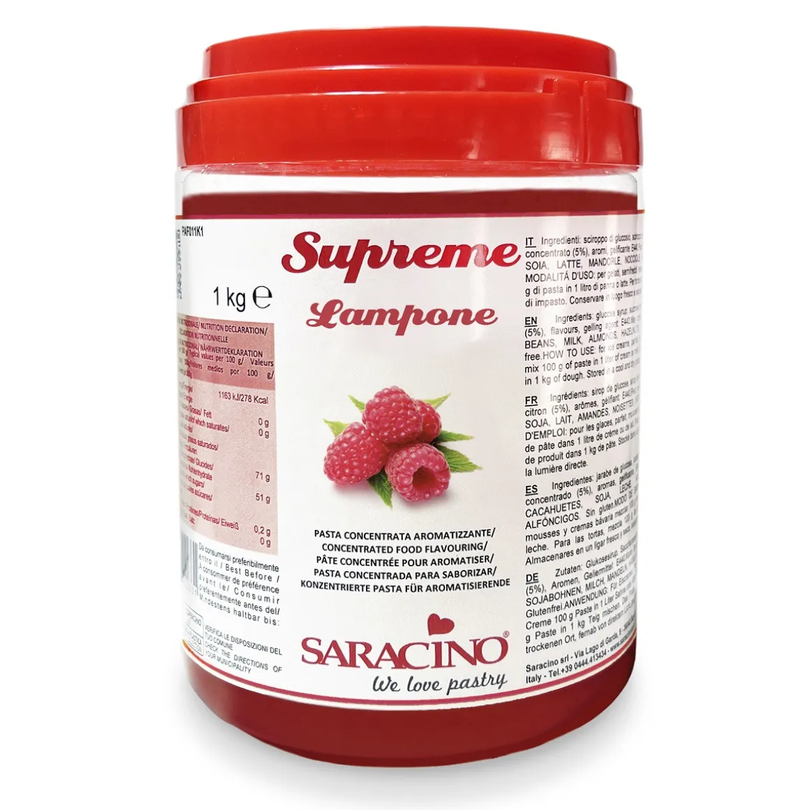 Saracino Smaakpasta Framboos 1kg