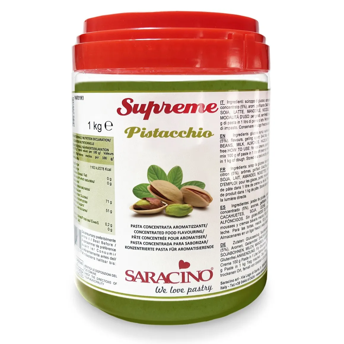 Saracino Smaakpasta Pistache 100% 1kg