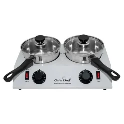 Sauzenwarmer 2-pans 2x700ml.
