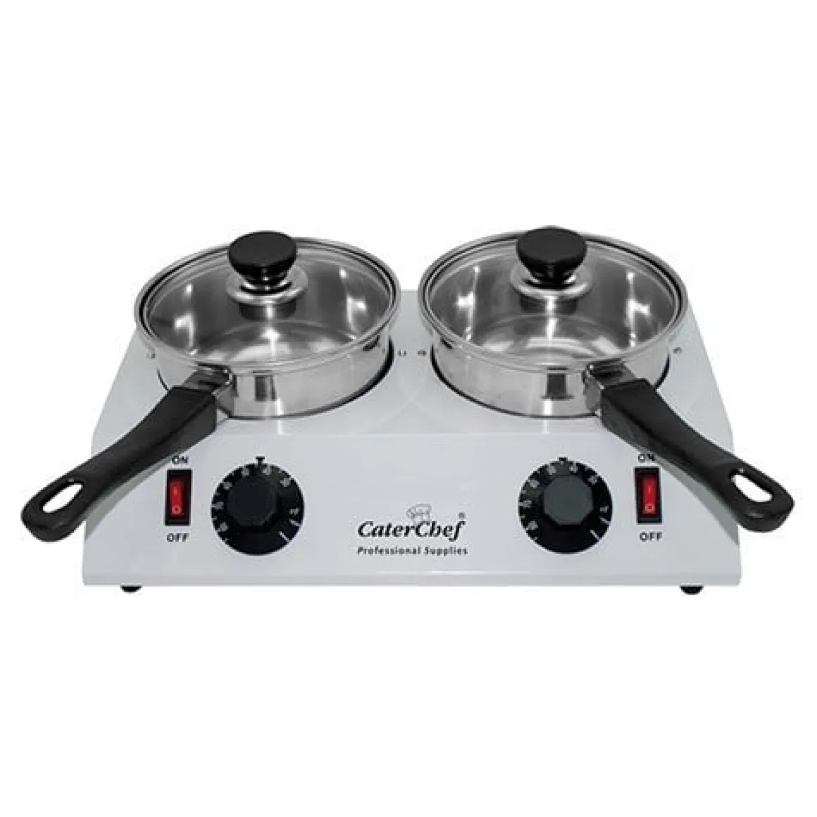 Sauzenwarmer 2-pans 2x700ml.