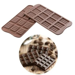 Silikomart Chocolademal Tabletjes (12x) 3,8x2,8 cm
