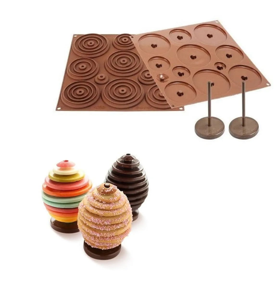 Silikomart Chocolade Vormset Ei Ø305x15(h)mm**