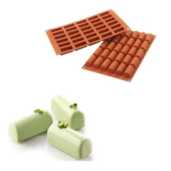 Silikomart Siliconen Bakvorm Mini Buche 4,4x1,8x2cm (30)