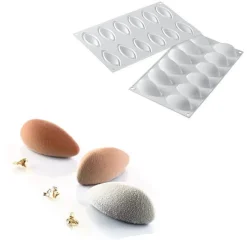Silikomart Siliconen Bakvorm Quenelle (12x) 6,3x2,9x2,8cm