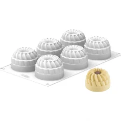 Silikomart Siliconen Bakvorm Pleincoeur Rond (6) Ø7x4,8cm