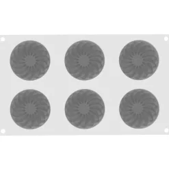 Silikomart Siliconen Bakvorm Pleincoeur Rond (6) Ø7x4,8cm