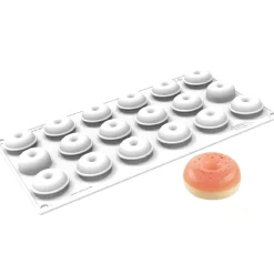 Silikomart Siliconen Vorm Donut XS (18) Ø3,4x1,6cm**