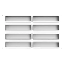 Silikomart Siliconen Vorm Rechthoek (8) 12,8x3,3cm + cutter
