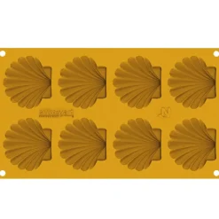 Silikomart Siliconen Vorm Schelp (8x) 7,2x6,5x0,9cm