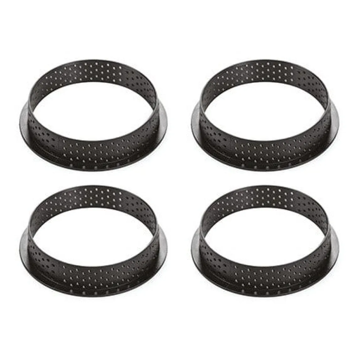 Silikomart Taartring Exoglass Geperforeerd Ø10x2 Set/4
