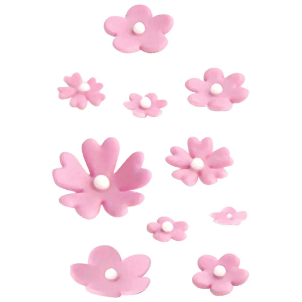 Small daisy/ blossom & primula JEM, set van 10
