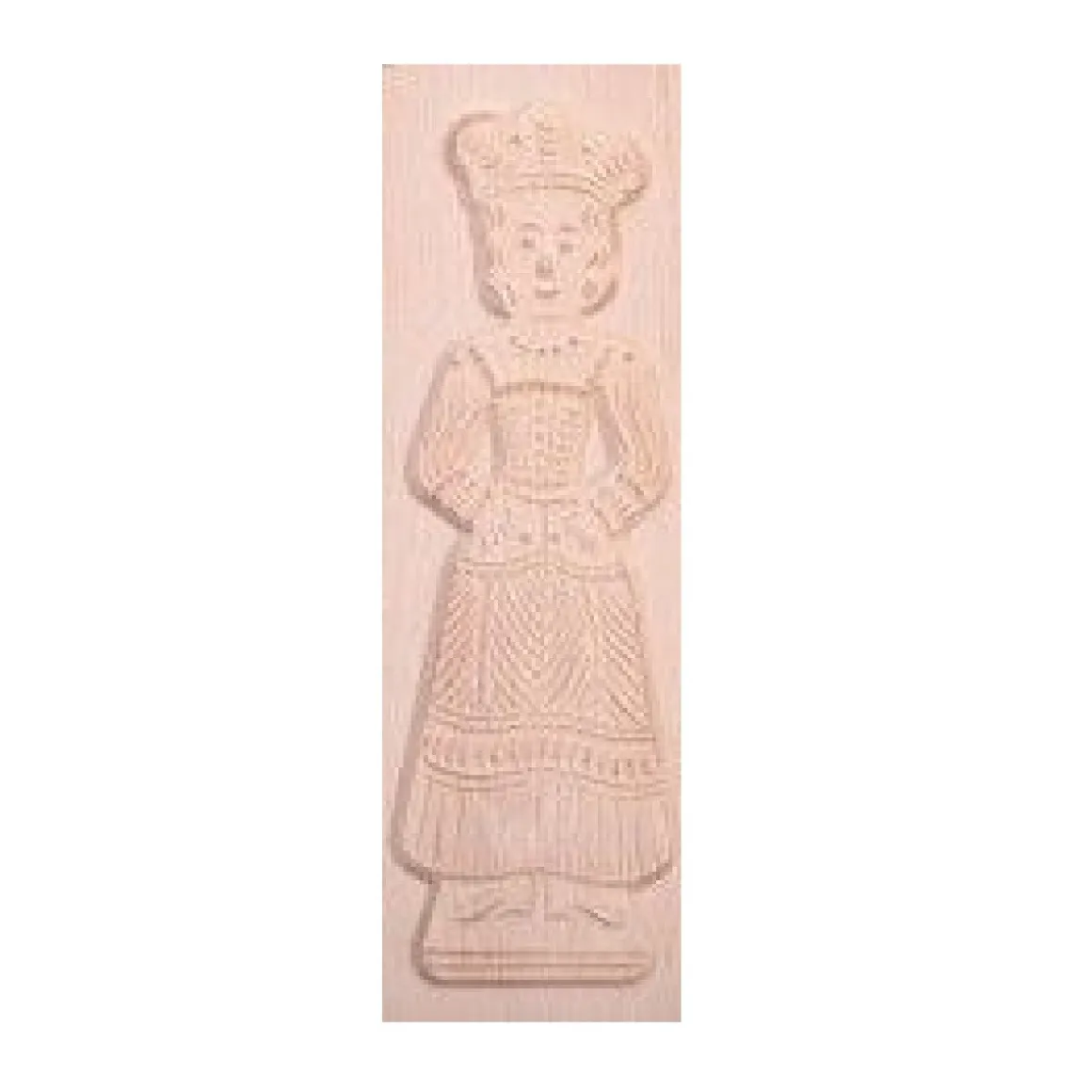 Speculaasplank Groot Pop Vrouw 30,5x10cm.