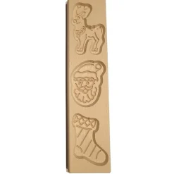 Speculaasplank Kerst (Rendier/Kerstman/Sok) (3x) 9x8cm.