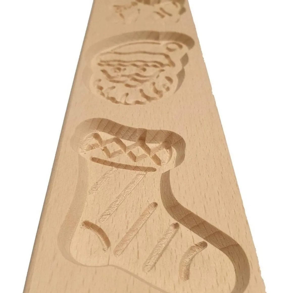 Speculaasplank Kerst (Rendier/Kerstman/Sok) (3x) 9x8cm.