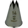 Spuitmondje gekarteld 6 Tands RVS 14mm