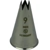 Spuitmondje gekarteld 6 Tands RVS 9mm