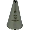 Spuitmondje gekarteld 8 Tands RVS 6mm
