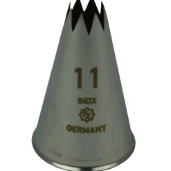 Spuitmondje gekarteld 8 Tands RVS 11mm