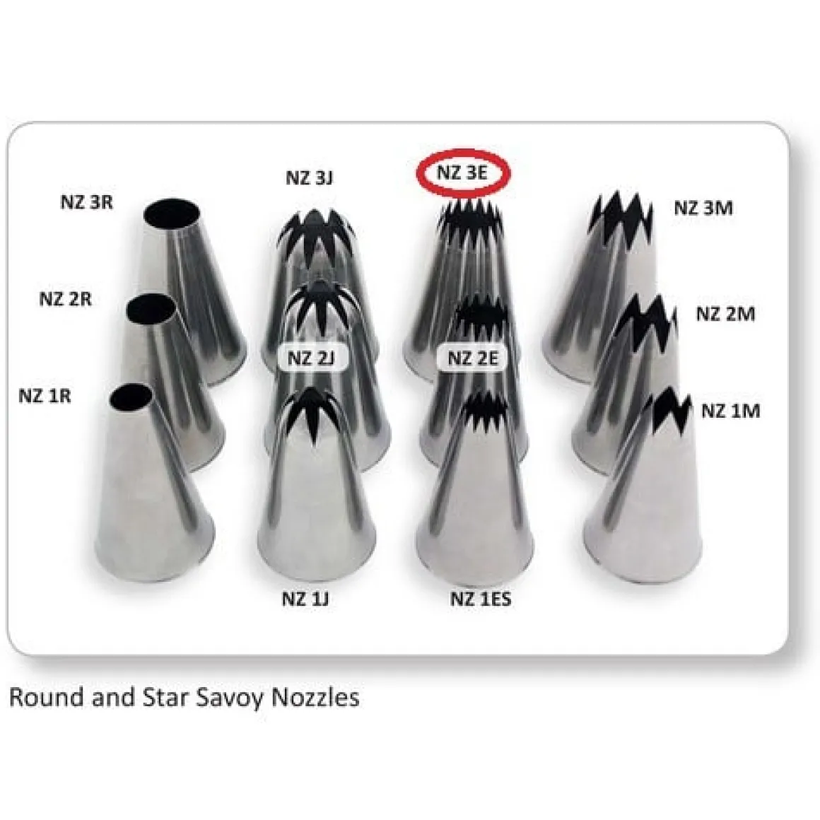 Spuitmondje JEM, round & star savoy nozzles