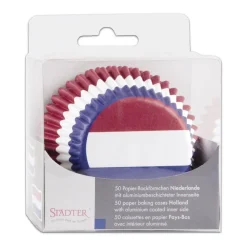 Städter Cupcake Vormpjes Nederlandse Vlag 50x30mm 50st.