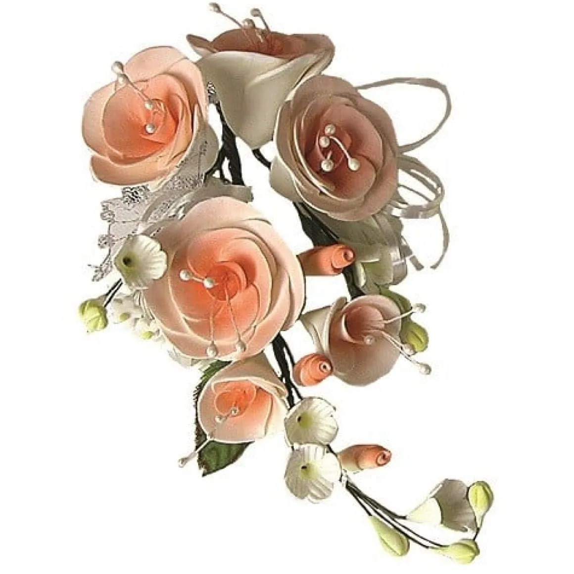 Suikerbloem Boeket Rozen Perzik