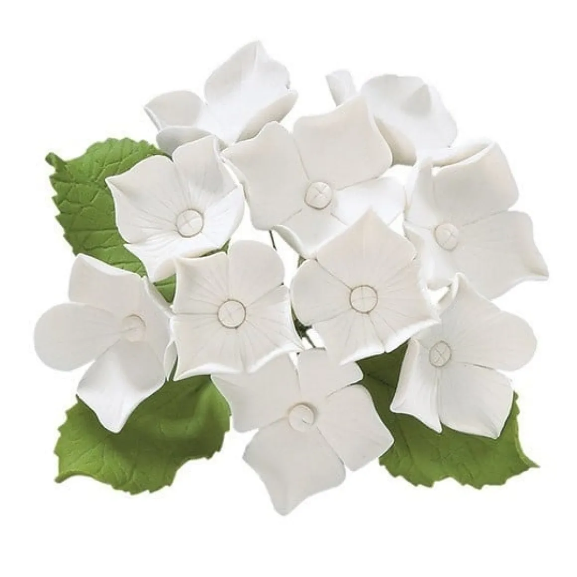 Suikerbloem Hortensia Wit 8,5 cm.