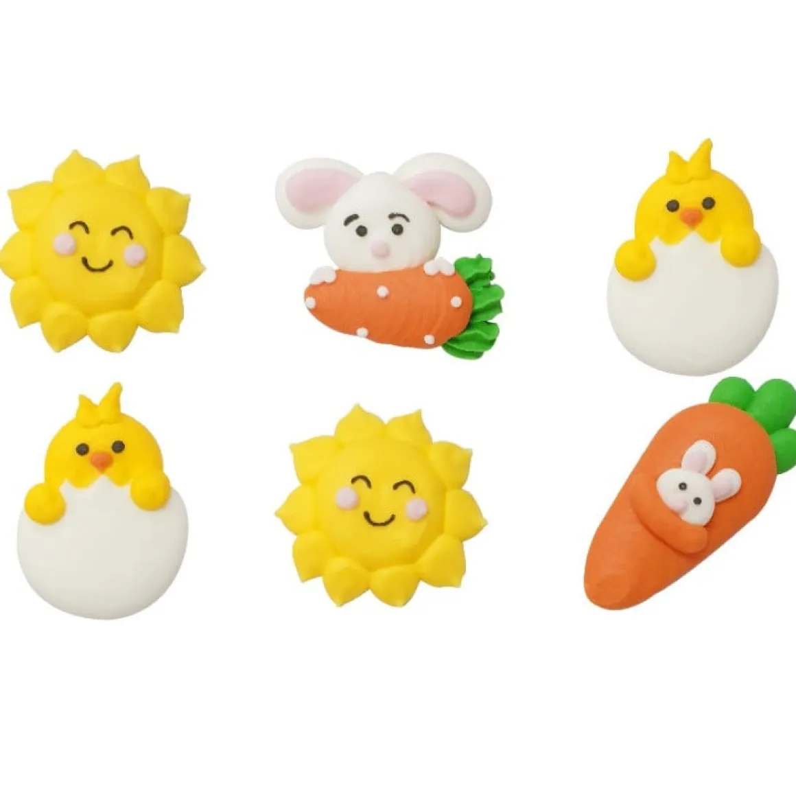 Suikerdecoratie Pasen 4cm 6st.
