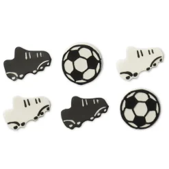 Suikerdecoratie Voetbal Ø3-4cm 6st.