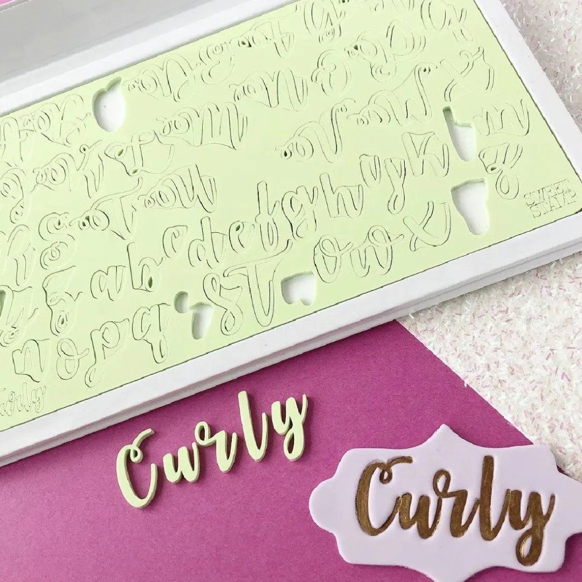 Sweet Stamp Curly Letters Set