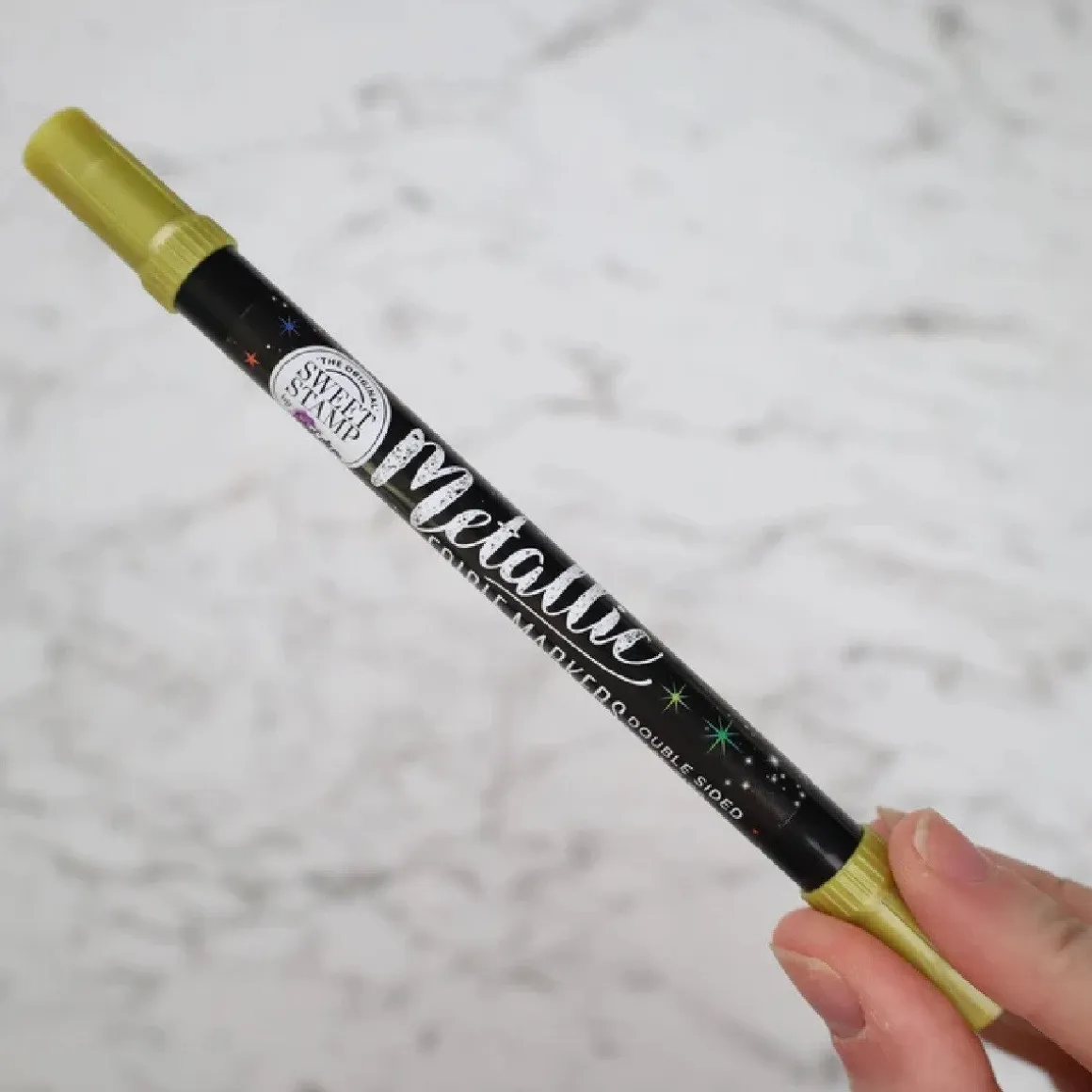 Sweet Stamp Stift Eetbare Inkt Dubbelzijdig Metallic Goud