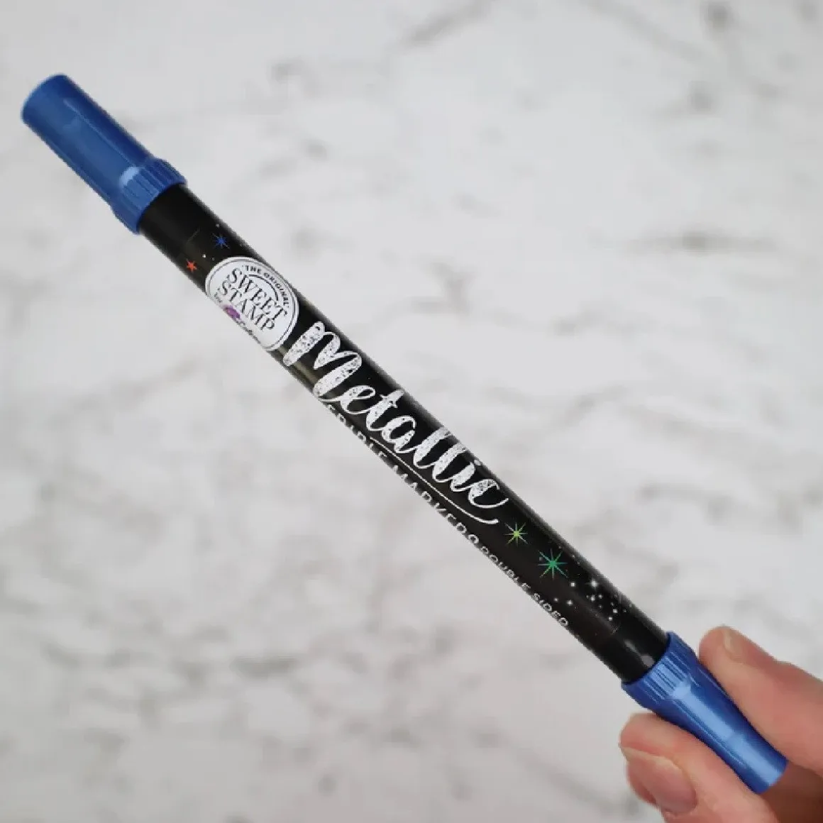 Sweet Stamp Stift Eetbare Inkt Dubbelzijdig Metallic Blauw