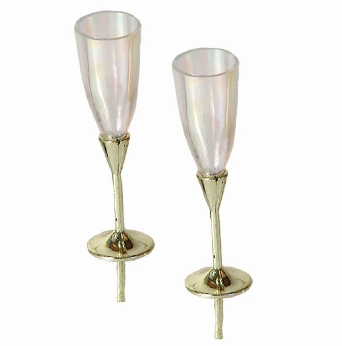 Taartdecoratie Champagneglazen Prikkers 72st.