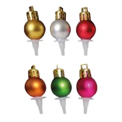 Taartdecoratie Kerstbal Prikkers 50 stuks