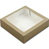 Taartdoos met venster 19x19x5cm. Kraft 3st