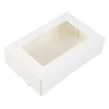 Taartdoos met venster 19x12,5x5cm. Wit 3st