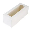 Taartdoos met venster 26x12x7cm. Wit 3st
