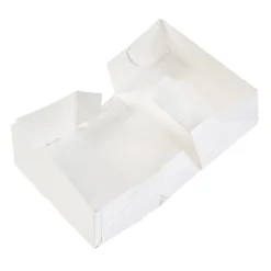 Taartdoos met venster 12x7x5cm. Wit 3st