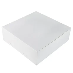 Taartdoos 30x30x10cm. Wit 3st