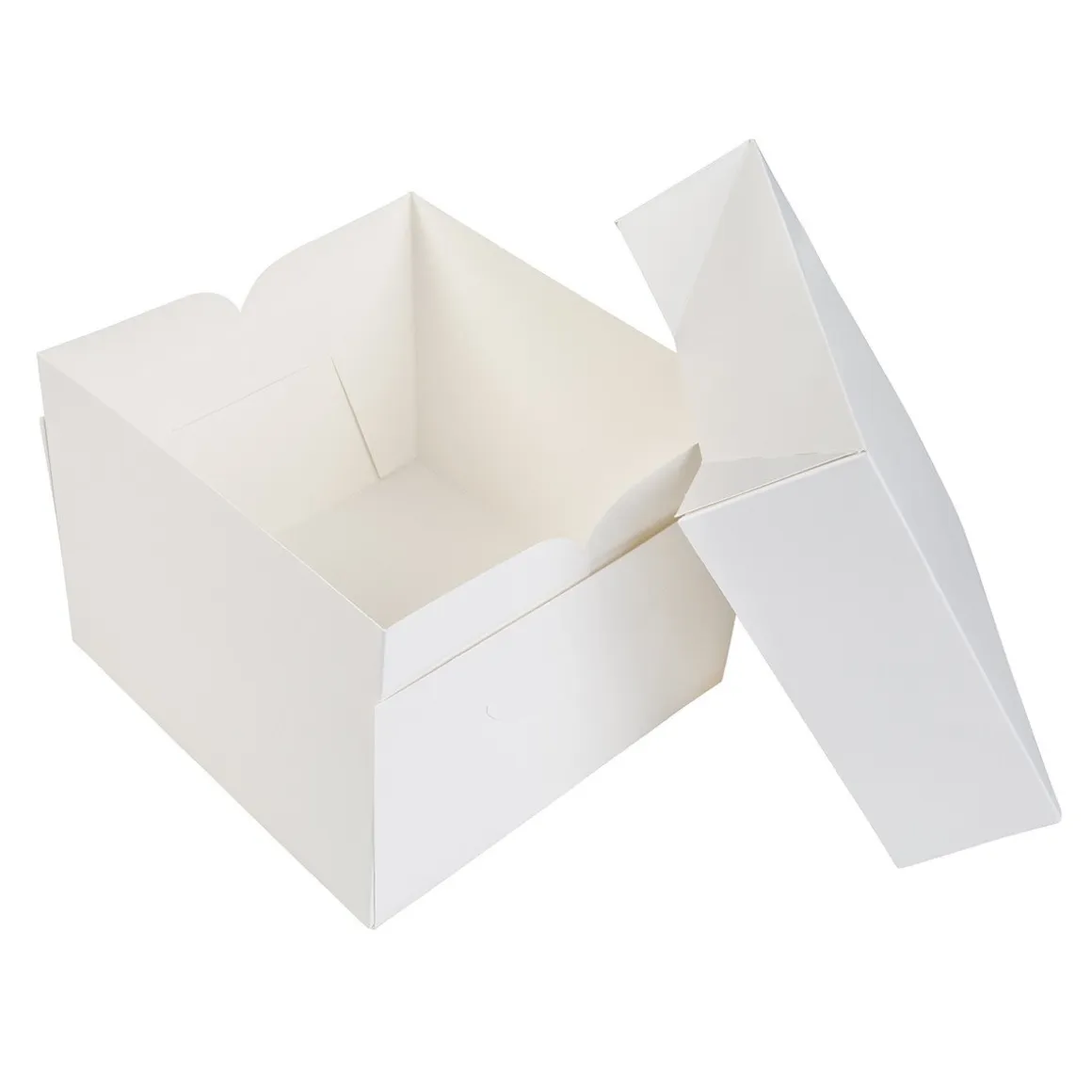 Taartdoos 20x20x15cm. Wit 3st