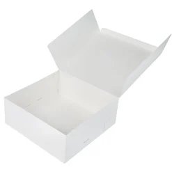 Taartdoos 25x25x10cm. Wit 3st