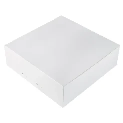 Taartdoos 25x25x8cm. Wit 50st