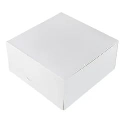 Taartdoos 21x21x10cm. Wit 50st