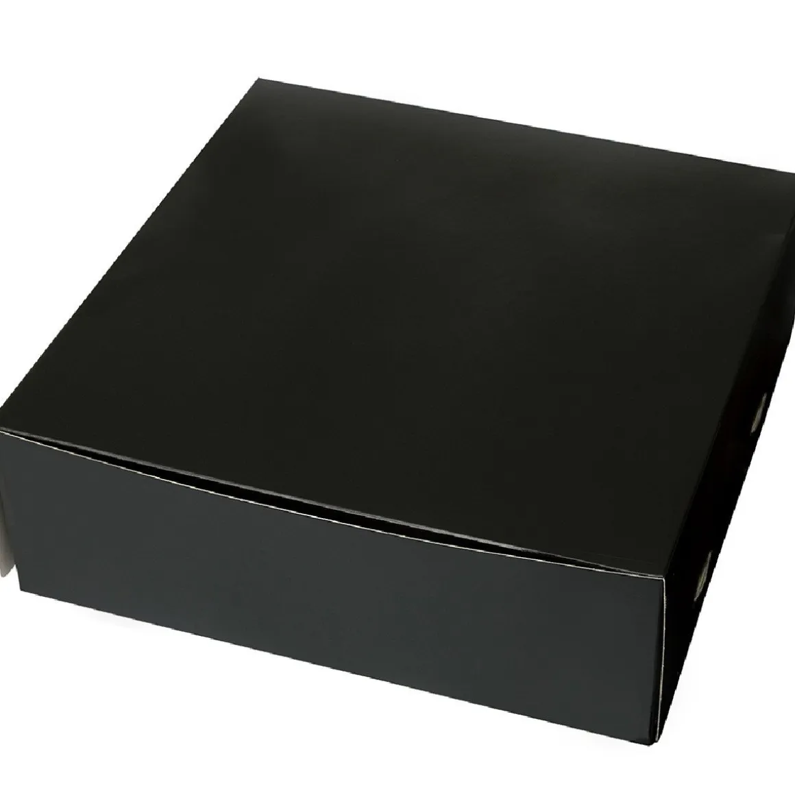 Taartdoos 30x30x10cm. Zwart 3st