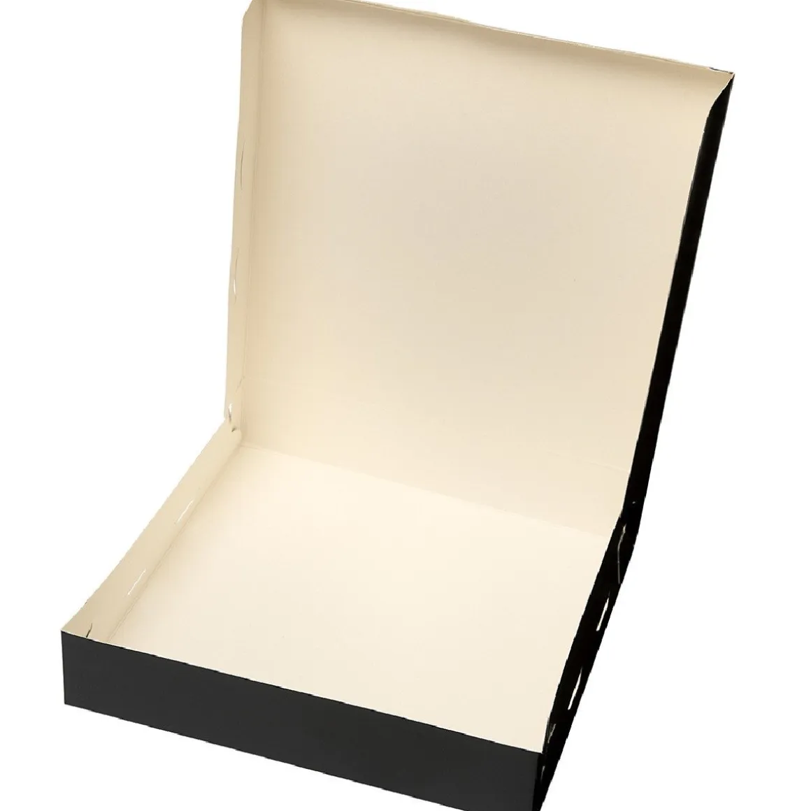 Taartdoos 25x25x5cm. Zwart 3st